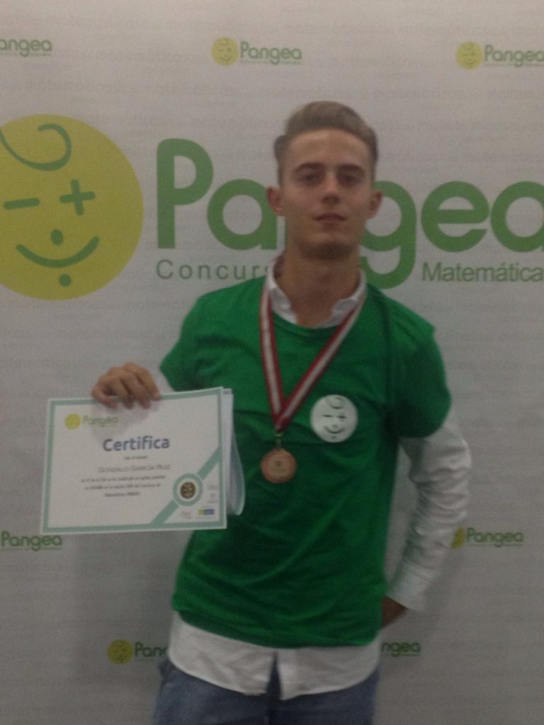 Nuestro alumno premiado en el Concurso Pangea en Madrid